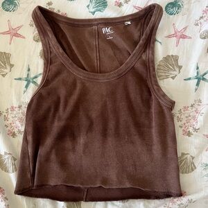 Brown tank top